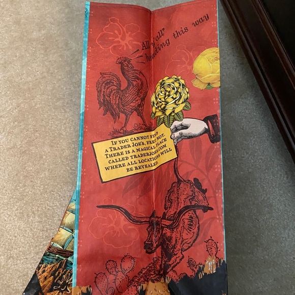 Trader Joe’s Plastic Reusable Shopping Tote Bag 6 Gallon Texas Cowboy Boots - Picture 5 of 5